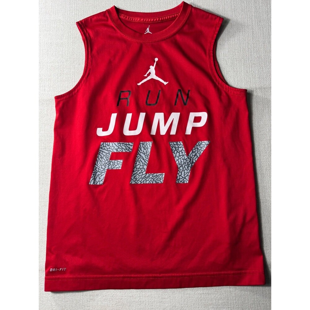 Nike Air Jordan Youth Boys Jumpman Graphic Sleeveless T-Shirt Red L 12-13